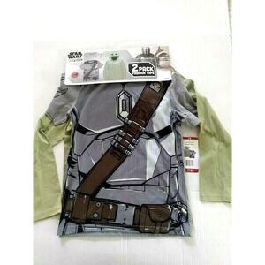 NWT Boys STAR WARS The Mandolorian 2 Pack Fashion Tops SIze 4